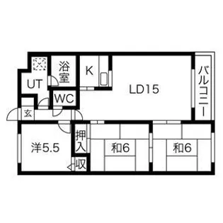 ドミ幌西第2【210号室】の間取り