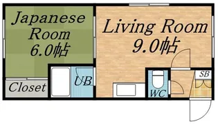 リバーグリーンN【202号室】の間取り