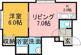 マクセル山鼻【203号室】の間取り