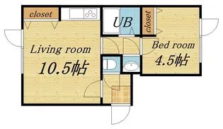 OGGI南円山【201号室】の間取り