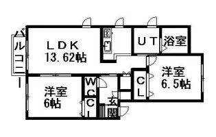 ポレール宮の森【1階】の間取り
