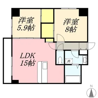 MODENA近代美術館【703号室】の間取り
