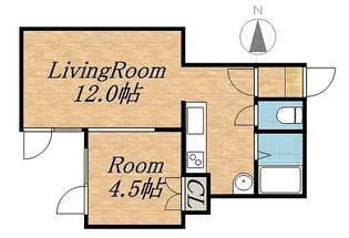 KIRAMECK円山東Ⅱ【103号室】の間取り