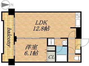 グランカーサ南9条【00802号室】の間取り