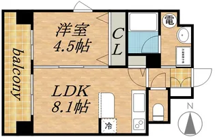 クレジデンス札幌・南4条【00604号室】の間取り