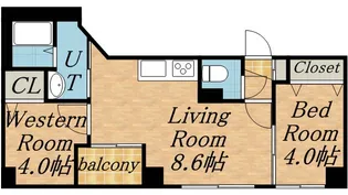 クラッセ知事公館前【00203号室】の間取り