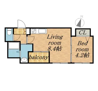 クラッセ知事公館前【00304号室】の間取り