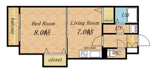 ハイツプロキオン【00303号室】の間取り