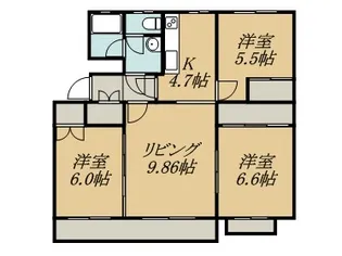 テレパレス発寒I【4階】の間取り