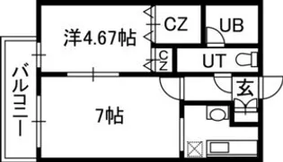 MODULOR南円山【00103号室】の間取り