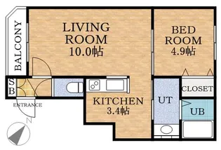 オルムドグランメール琴似【4階】の間取り