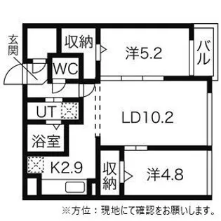 フォレストヒルズB【0206号室】の間取り