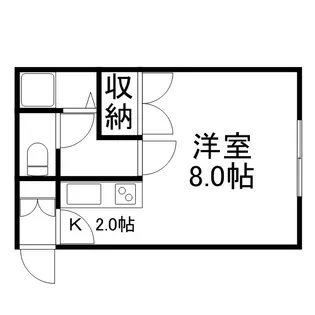 ロードス琴似【0102号室】の間取り