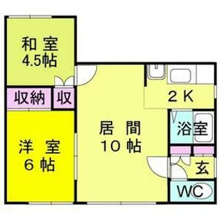 スカイハイツ【2階】の間取り
