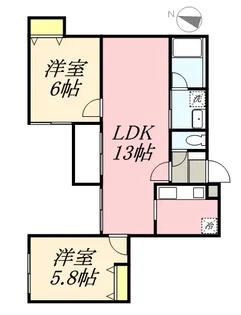 メニーズコート山鼻【103号室】の間取り