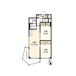 五輪団地H2号棟【8階】の間取り