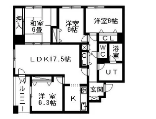 カーサ医大前【801号室】の間取り