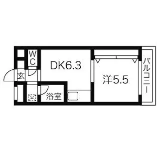 ウエスト35【203号室】の間取り