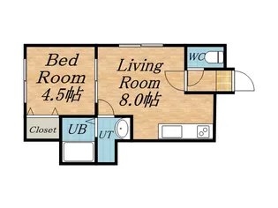 ファミーユB・P【203号室】の間取り
