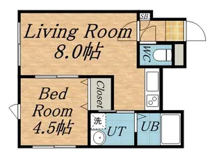 ブランノワール湖水【4階】の間取り