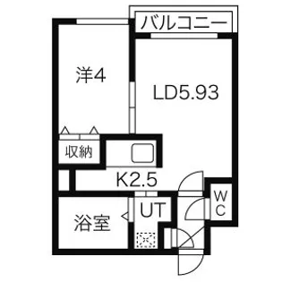 AZURE24(アジュール)【4階】の間取り
