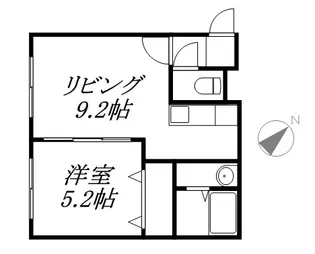 ハピネス宮の沢【303号室】の間取り