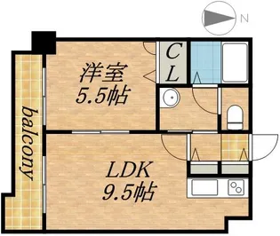 グランカーサ南11条【00607号室】の間取り