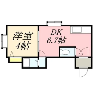 パセリーナ円山A【0202号室】の間取り