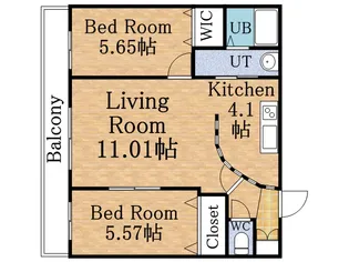 ガーデンテラス24【0401号室】の間取り