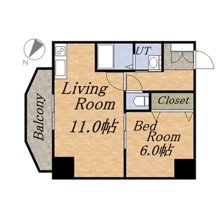 1LDKの間取り画像