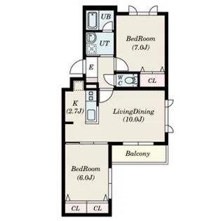 ルピナス3条館【102号室】の間取り