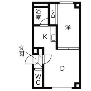 モアニューストリート【C102号室】の間取り