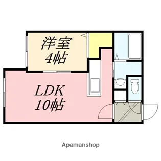 ラフィーネ南3条【2階】の間取り