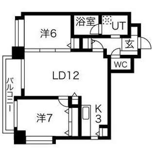 ノヴァ知事公館前【3階】の間取り