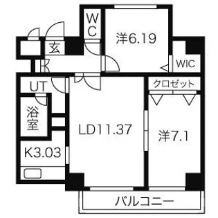 SQUARE MS614(スクエアマンション614)【1003号室】の間取り