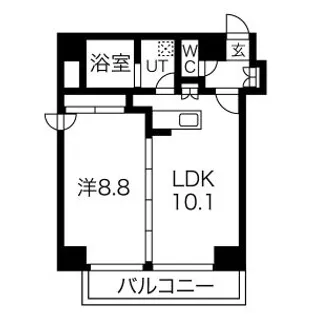 1LDKの間取り画像
