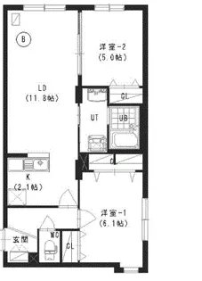 プレシェルト澄川【4階】の間取り