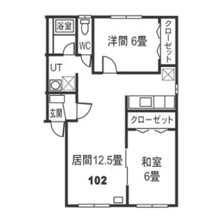 LABO山の手2【102号室】の間取り