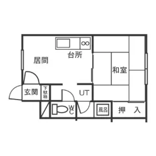 エスコート川沿A【201号室】の間取り