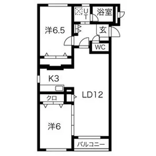 ル・ピエール桑園【1階】の間取り