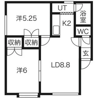 プラタナス曙A棟【2階】の間取り