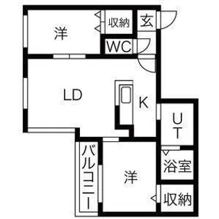 コローレ伏見【101号室】の間取り