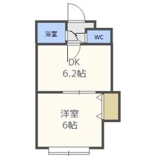 ジュネス札幌【108号室】の間取り
