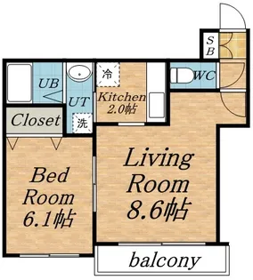 ラペズマン宮の沢【4階】の間取り