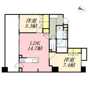 パークホームズ大通公園南【9階】の間取り