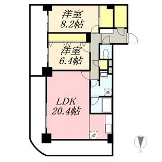 ティアラタワー中島倶楽部(Ⅰ−Ⅳ)【3412号室】の間取り