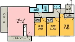 レジディア円山北5条【4階】の間取り