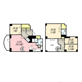 アーティストハウス裏参道【4階】の間取り