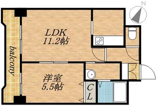 ティアラ資生館【9階】の間取り