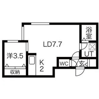 Vivace桑園(ビバーチェ)【3階】の間取り